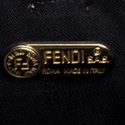 Pre Owned Fendi Brown Coated Canvas Vintage Drawstring Bucket Bag