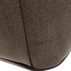 Pre Owned Fendi Brown Coated Canvas Vintage Drawstring Bucket Bag