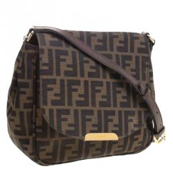 Pre Owned Fendi Tobacco Zucca Canvas Crossbody Bag