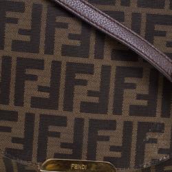 Pre Owned Fendi Tobacco Zucca Canvas Crossbody Bag