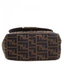 Pre Owned Fendi Tobacco Zucca Canvas Crossbody Bag