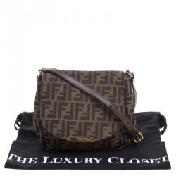 Pre Owned Fendi Tobacco Zucca Canvas Crossbody Bag