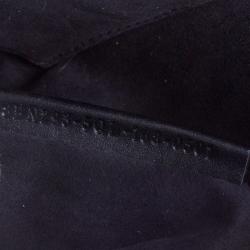 Pre Owned Fendi Black Leather Dotcom Top Handle Bag