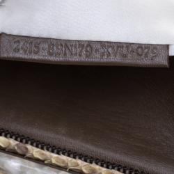 Pre Owned Fendi Cream/Beige Tweed/Sequin and Python To You Convertible Clutch Bag