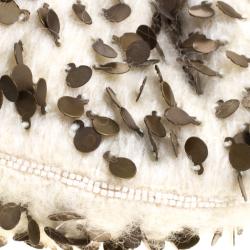 Pre Owned Fendi Cream/Beige Tweed/Sequin and Python To You Convertible Clutch Bag