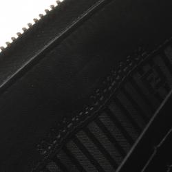 Pre Owned Fendi Black Patent Leather Fendilicious Continental Zip Wallet