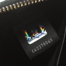 Pre Owned Fendi Black Patent Leather Fendilicious Continental Zip Wallet