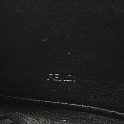 Pre Owned Fendi Black Patent Leather Fendilicious Continental Zip Wallet