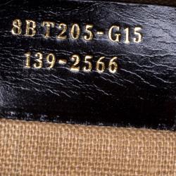 Pre Owned Fendi Brown Pequin Canvas Claudia Shoulder Bag