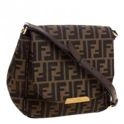 Pre Owned Fendi Tobacco Zucca Canvas Shoulder Bag