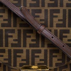 Pre Owned Fendi Tobacco Zucca Canvas Shoulder Bag