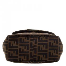 Pre Owned Fendi Tobacco Zucca Canvas Shoulder Bag