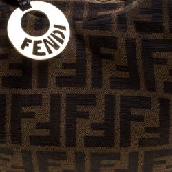 Pre Owned Fendi Tobacco Zucca Canvas Chef Chain Hobo