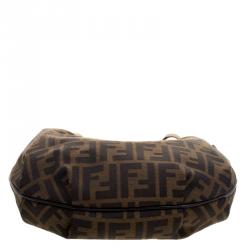 Pre Owned Fendi Tobacco Zucca Canvas Chef Chain Hobo