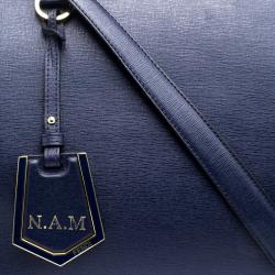 Pre Owned Fendi Blue Saffiano Leather 2Jours Tote