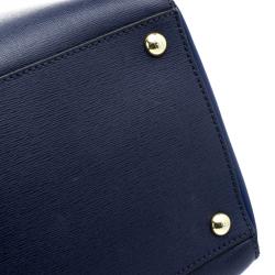 Pre Owned Fendi Blue Saffiano Leather 2Jours Tote