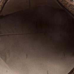 Pre Owned Fendi Brown Zucchino Coated Canvas Superstar Shopping Tote