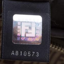 Pre Owned Fendi Brown Zucchino Canvas Shoulder Bag