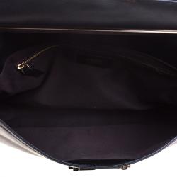 Pre Owned Fendi Black Leather Maxi Baguette Shoulder Bag