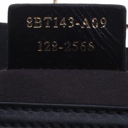 Pre Owned Fendi Black Leather Maxi Baguette Shoulder Bag