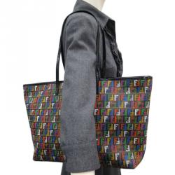 مملوكة مسبقًا Fendi Multicolor Zucchino Coated Canvas Roll Tote