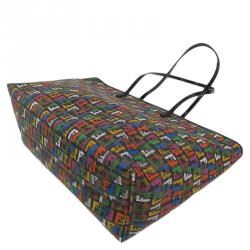 مملوكة مسبقًا Fendi Multicolor Zucchino Coated Canvas Roll Tote