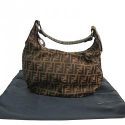 Pre Owned Fendi Tobacco Zucca Canvas Chef Hobo