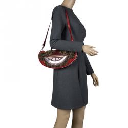 Pre Owned Fendi Multicolor Zucca Canvas and Leather Vanity Shoulder Bag