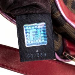 Pre Owned Fendi Multicolor Zucca Canvas and Leather Vanity Shoulder Bag