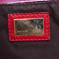 Pre Owned Fendi Multicolor Zucca Canvas and Leather Vanity Shoulder Bag