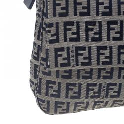 Fendi Black Zucchino Monogram Baguette