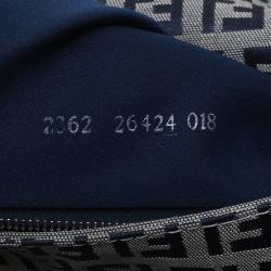 Fendi Black Zucchino Monogram Baguette