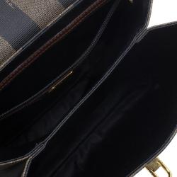 Pre Owned Fendi Striped Pequin Small Tote Bag