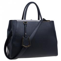 مملوكة مسبقًا Fendi Black Saffiano Leather 2Jours Tote