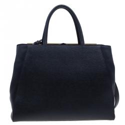مملوكة مسبقًا Fendi Black Saffiano Leather 2Jours Tote