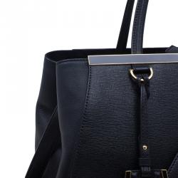مملوكة مسبقًا Fendi Black Saffiano Leather 2Jours Tote
