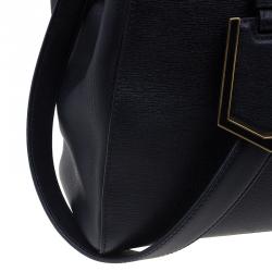 مملوكة مسبقًا Fendi Black Saffiano Leather 2Jours Tote