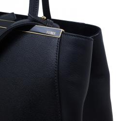 مملوكة مسبقًا Fendi Black Saffiano Leather 2Jours Tote