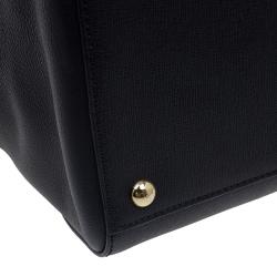 مملوكة مسبقًا Fendi Black Saffiano Leather 2Jours Tote