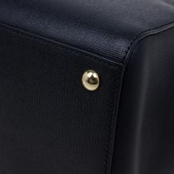 مملوكة مسبقًا Fendi Black Saffiano Leather 2Jours Tote