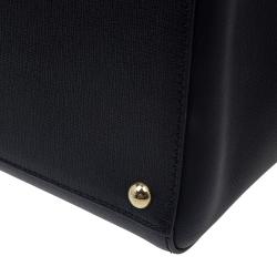 مملوكة مسبقًا Fendi Black Saffiano Leather 2Jours Tote