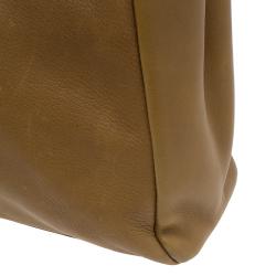 Pre Owned Fendi Tan Leather Small Peekaboo Tote