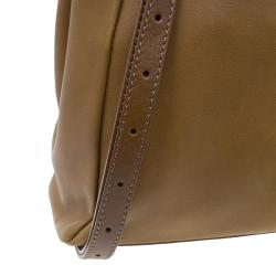 Pre Owned Fendi Tan Leather Small Peekaboo Tote