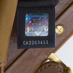 Pre Owned Fendi Tan Leather Small Peekaboo Tote