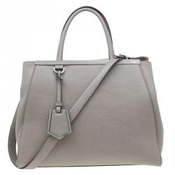 Pre Owned Fendi Beige Saffiano Leather 2Jours Tote