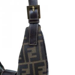 Pre Owned Fendi Brown Zucca Hobo Shoulder Bag