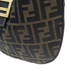 Pre Owned Fendi Brown Zucca Hobo Shoulder Bag