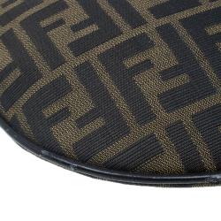 Pre Owned Fendi Brown Zucca Hobo Shoulder Bag