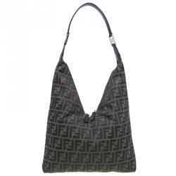 Pre Owned Fendi brown Zucca Hobo Shoulder bag