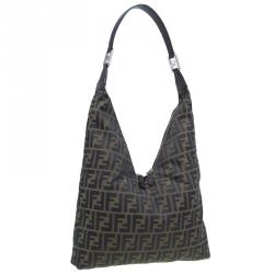 Pre Owned Fendi brown Zucca Hobo Shoulder bag